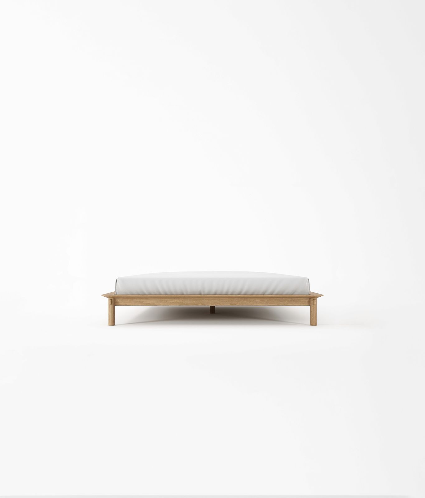 Tenon King Size Bed Without Headboard by KARPENTER