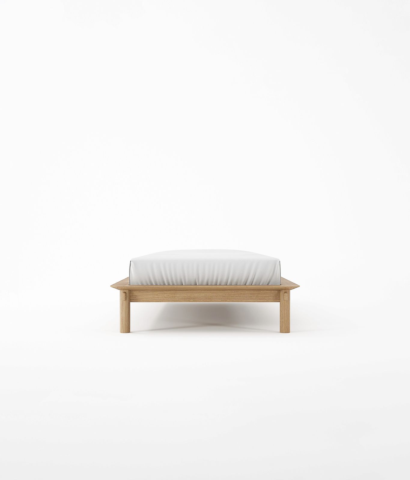 Tenon Single Size Bed Without Headboard by KARPENTER