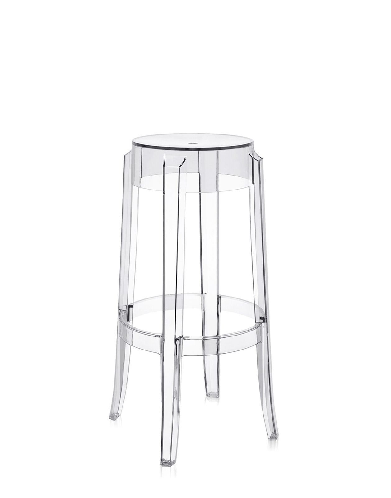 Charles ghost 75 cm (2 stools)  by Kartell