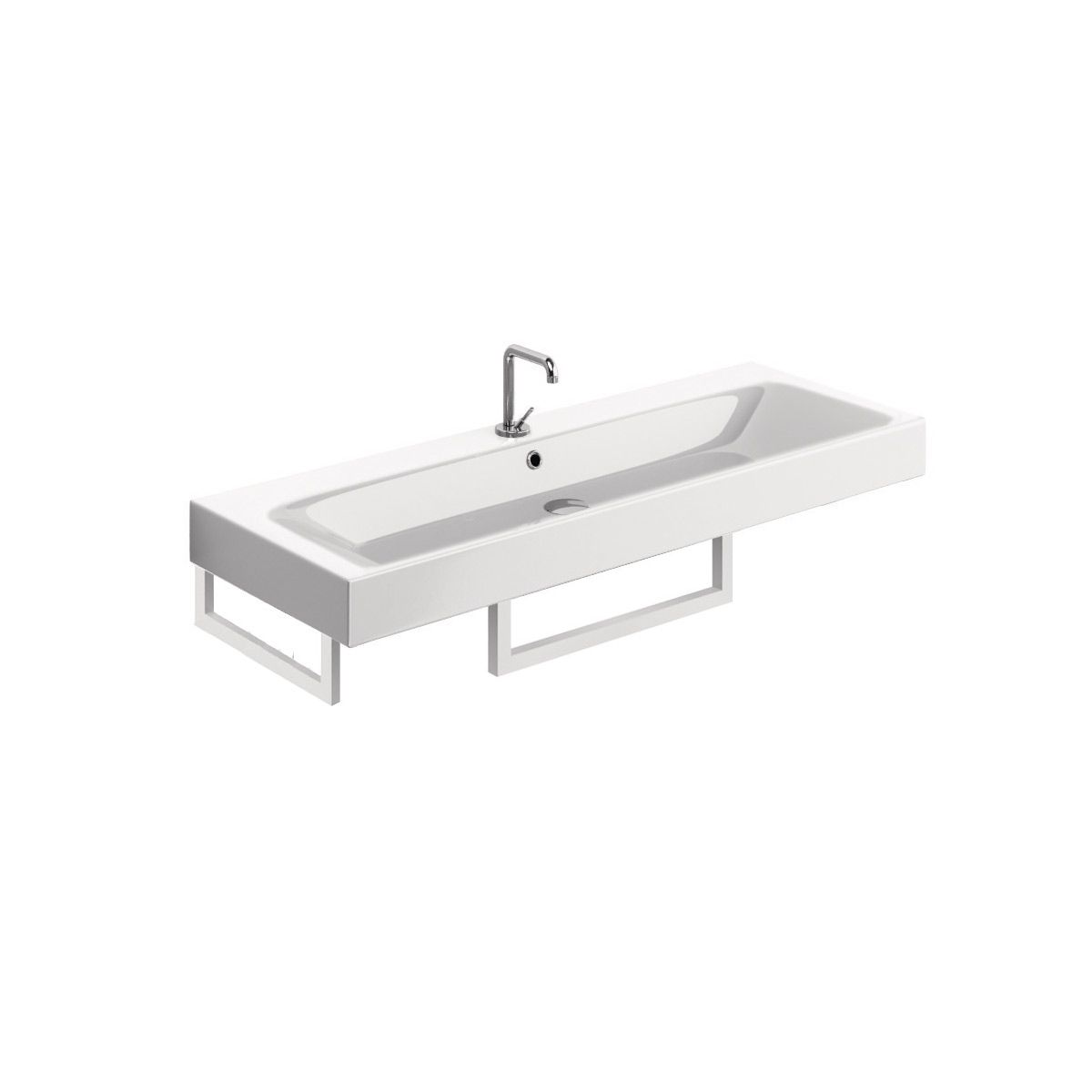 CENTO 3583-9116-9120 - 100x45 washbasin with towel holder by Kerasan