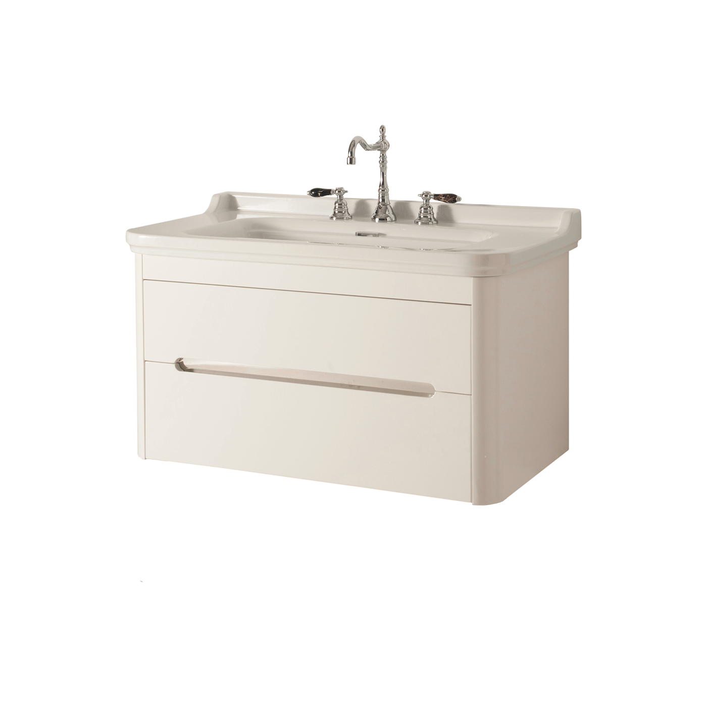 WALDORF 4142-9255 - Washbasin 100 with wall hung cabinet by Kerasan