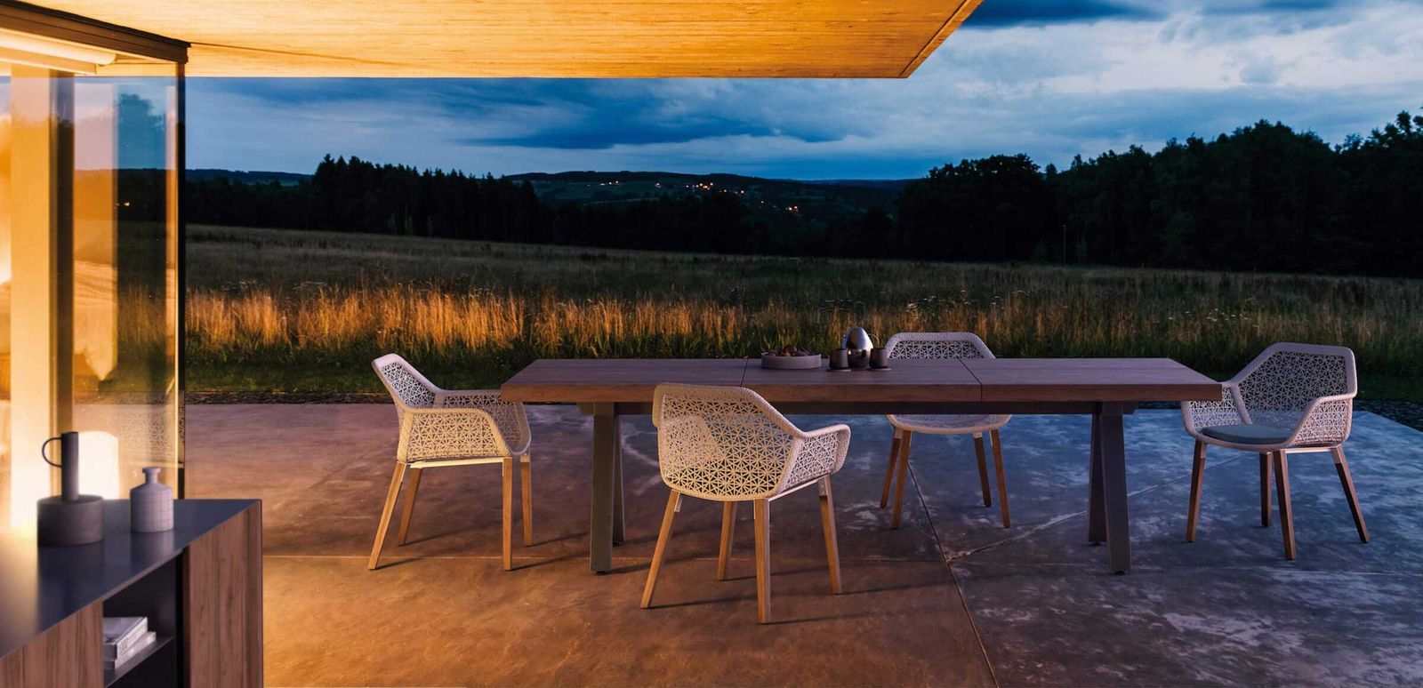 Maia Dining Armchair Teak Legs by Kettal