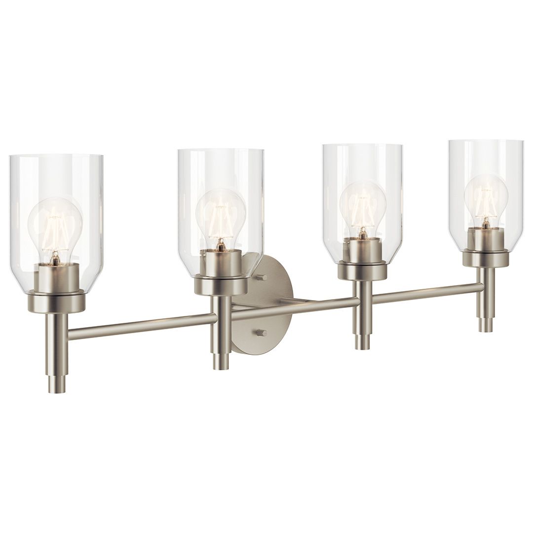 Madden Vanity Light 4-Light Clear Glass Size:34" W x 10.5" H x 5.25" D Model:55186CPZ by Kichler
