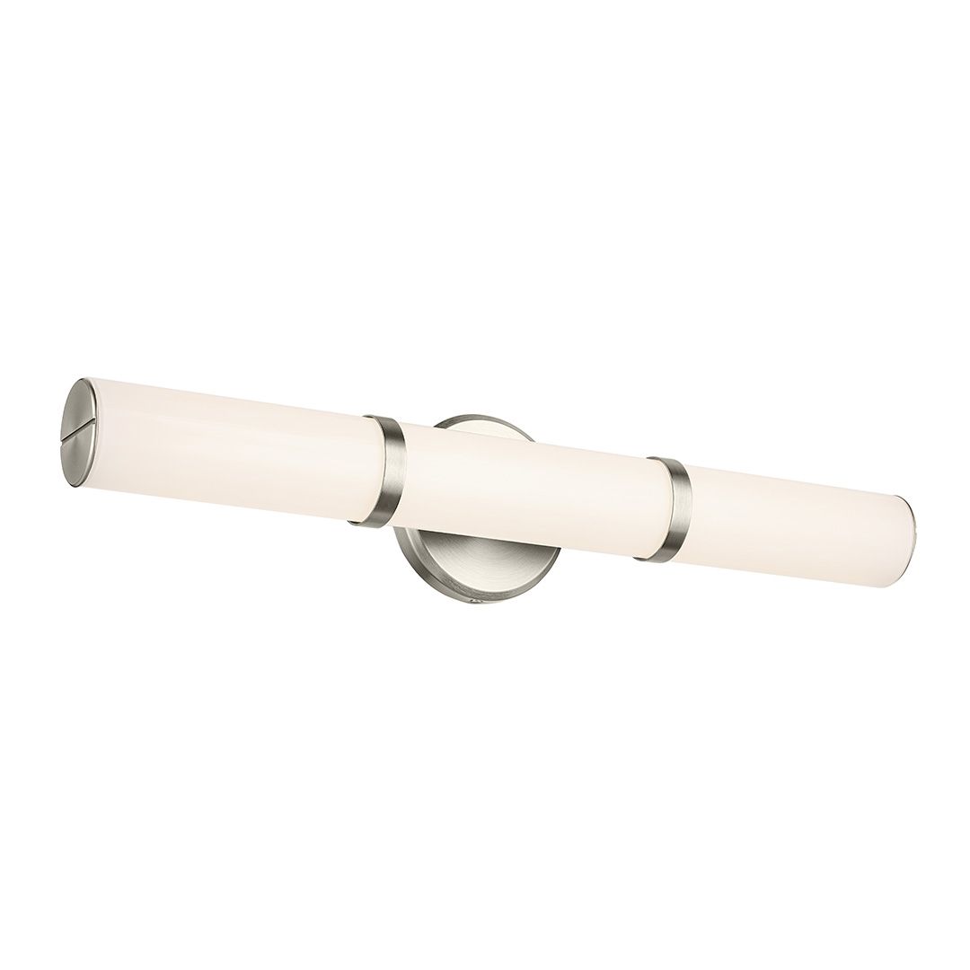 Rosh Vanity Light 1-Light Selectable CCT White Glass Size:24.25" W x 5" H x 4" D Model:55188BKLED by Kichler
