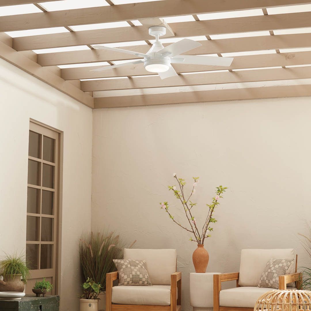 Tide Ceiling Fan 52" 5 Blades 3000K Size:14" H x 52" DIA Model:310126OZ by Kichler