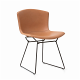 Bertoia Leather Covered Side Chair by Knoll