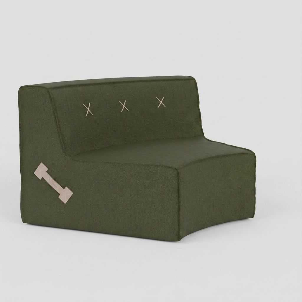 Curved Quadrant Soft Sofa - Large Single (800 radius, 45 degree) by Koskela