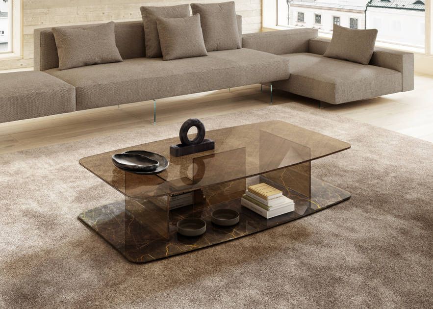 Glass Coffee Table: Layers Coffee Table by Lago