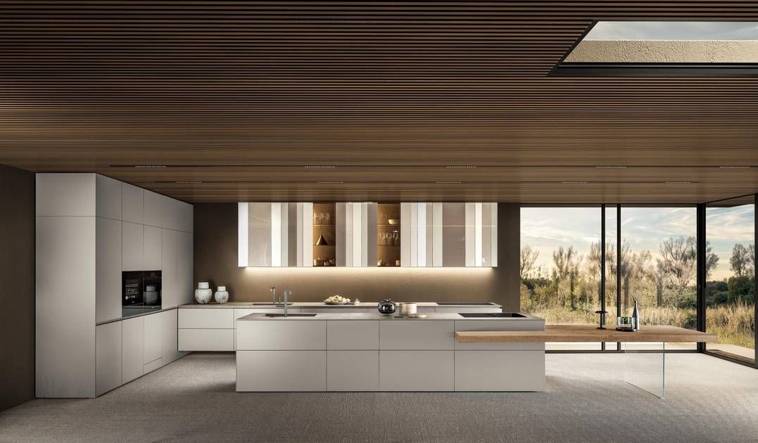 N.O.W. Modular Kitchen: Luxury Glass Design by Lago