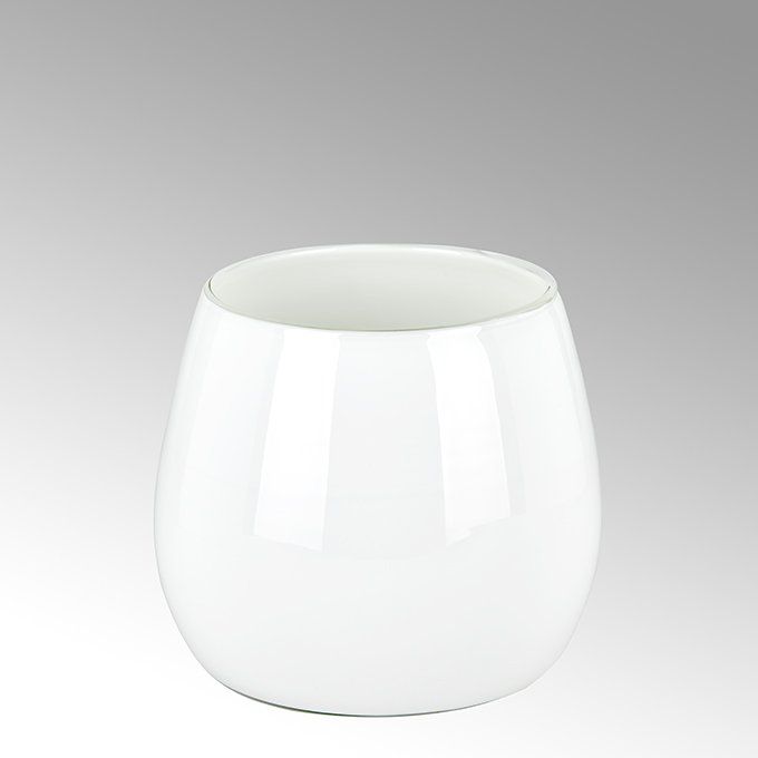 Pisano vase H24D25 medium white by Lambert