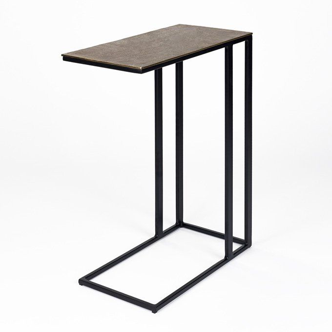 Nara side table powder coated stand aluminium by Lambert