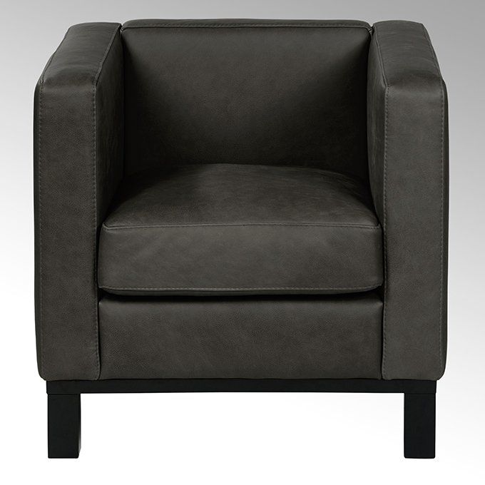 Bella armchair, 74x72x7o cm with leather Santa Fe by Lambert