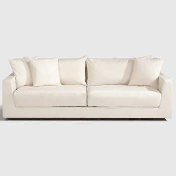 Metropolitan 2-seater white cushions 24ox1o9x8o cm by Lambert