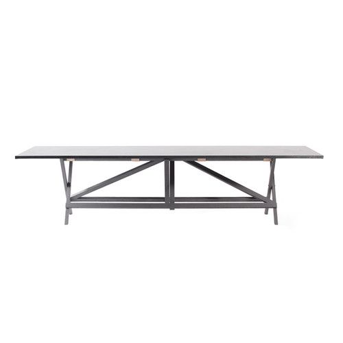 PARIGI - Tavolo pieghevole in legno di rovere massello con top in zinco by Lando