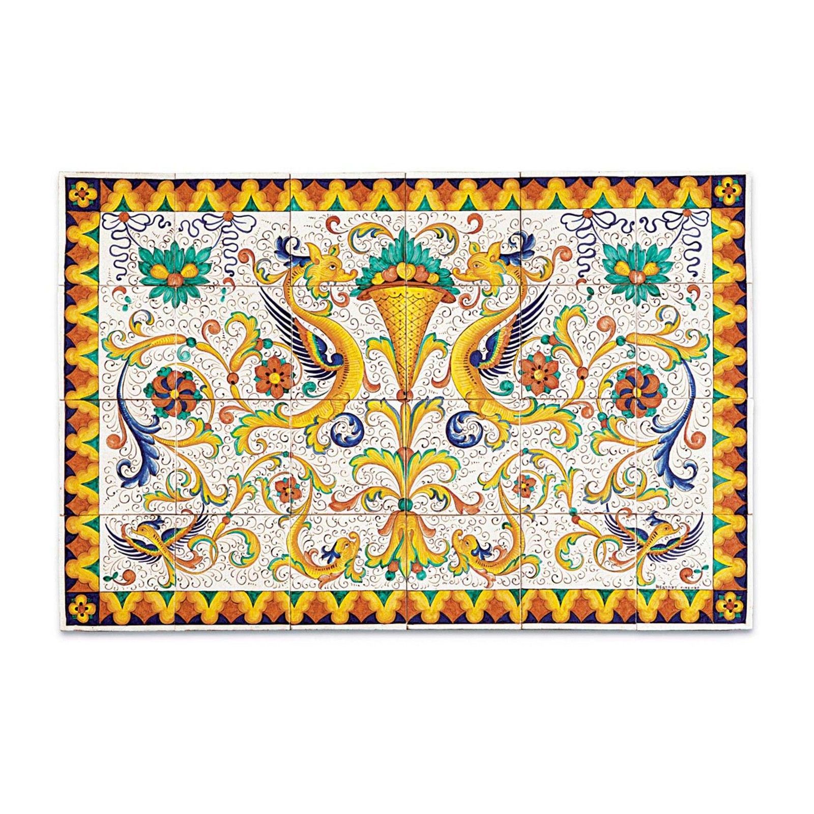Panel / ceramic tiles - decor Raffaellesco by L'Antica Deruta