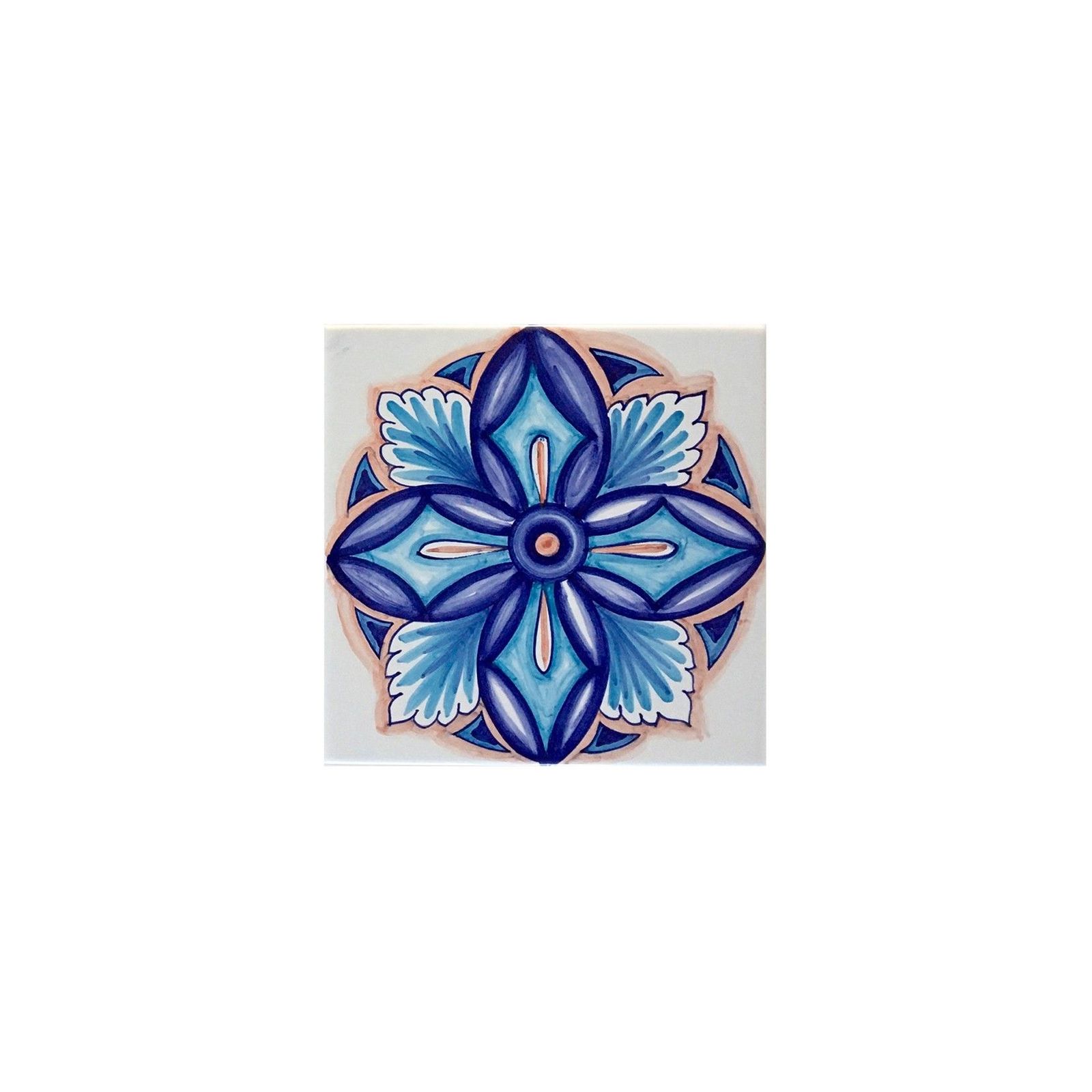 Decorated Ceramic Tiles -set of 2 pcs- Geometrico (PT/CF/81) by L'Antica Deruta