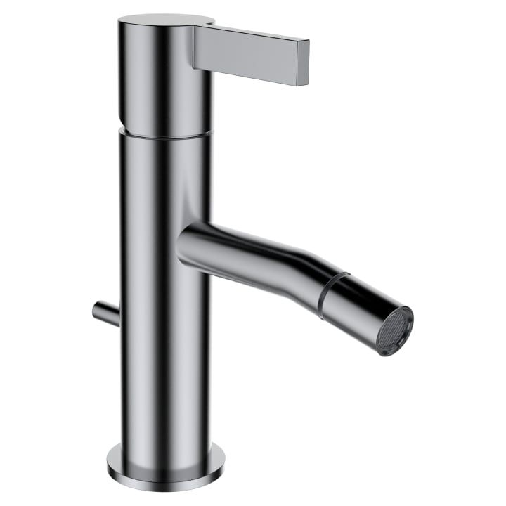 Kartell LAUFEN - Bidet mixer, projection 110 mm, fixed spout, without pop-up waste, PVD pale gold matt by Laufen