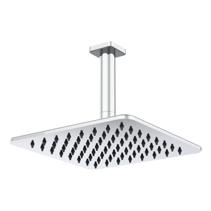 Rainshower 200x 200mm, rectangular, with ceiling bracket 100 mm, mounting on ceiling, chrome by Laufen