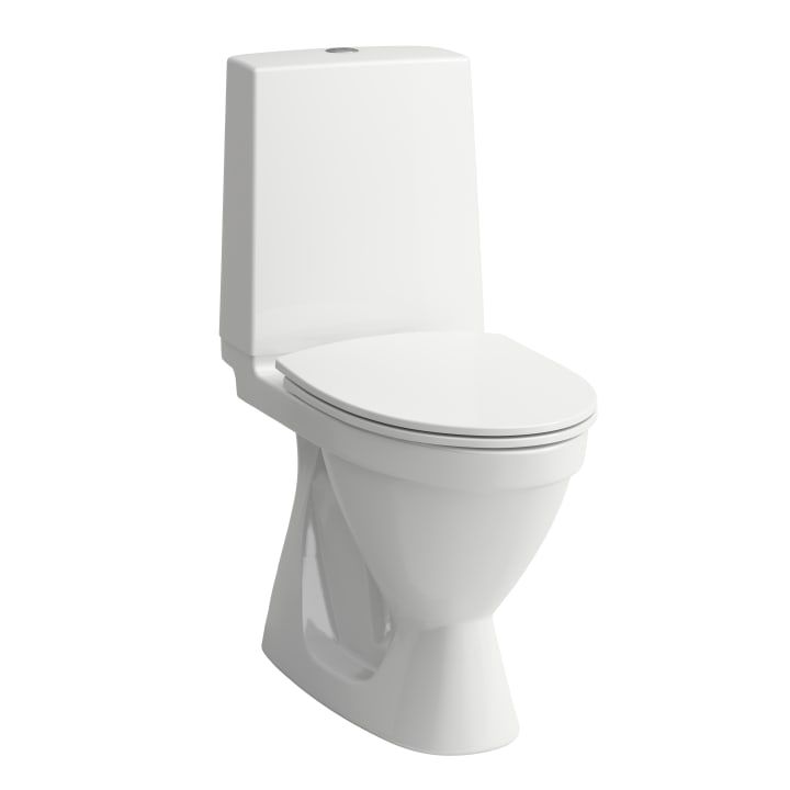 RIGO - Floorstanding WC Combination, washdown, concealed, vertical S-trap, without fixing holes for floor installation,  incl. cistern, with seat and cover by Laufen
