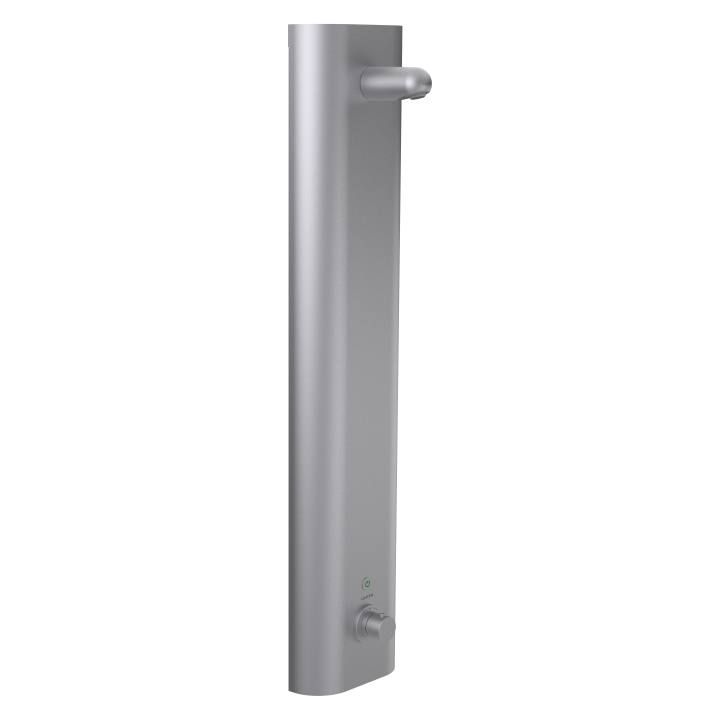 TOUCHBOARD - Surface-mounted shower panel with thermostatic mixer, stainless steel by Laufen