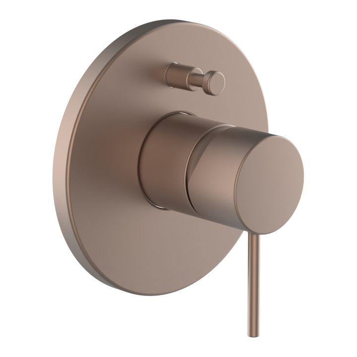 TWINPLUS SLIM - Set for concealed bath mixer, for Simibox Standard & Simibox Light, with integrated safety device Type LB, PVD rosegold brushed by Laufen
