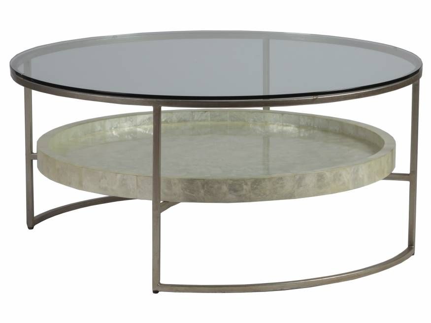 Cumulus Capiz Round Cocktail Table by Lexington
