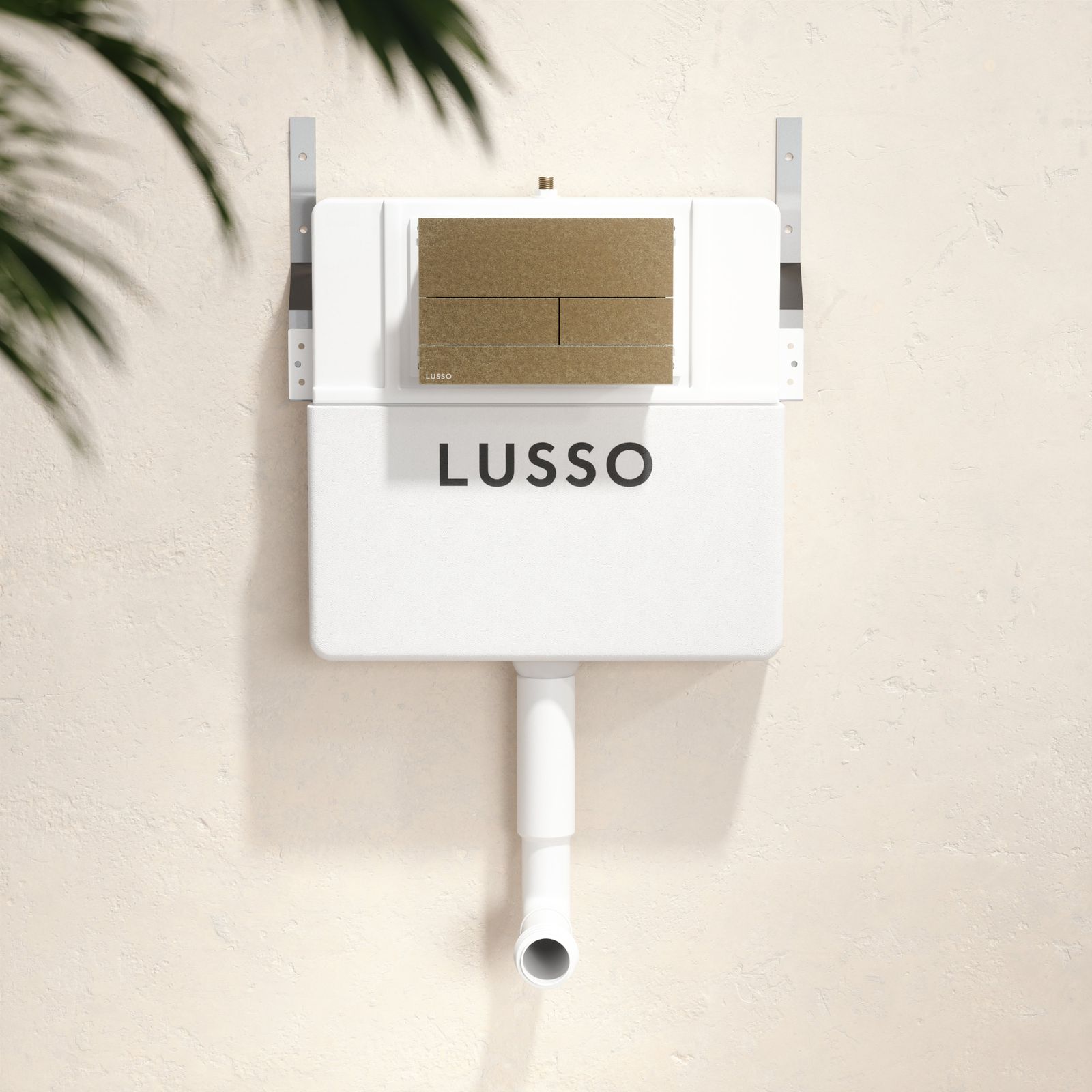 Senza Concealed Dual Flush Cistern with Square Flush Plate by LUSSO