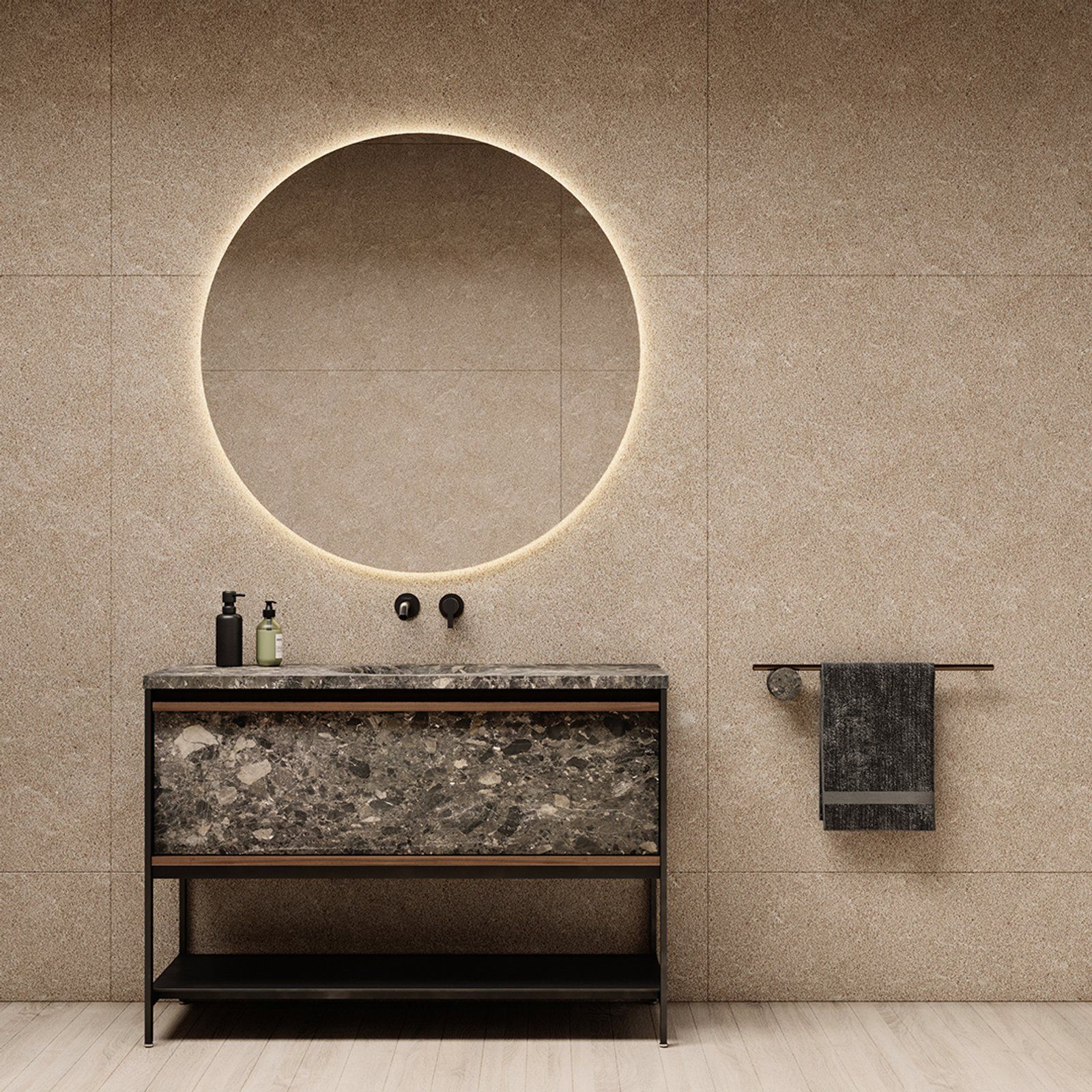 Nordic Stand-Alone Metal washbasin by Maami Home