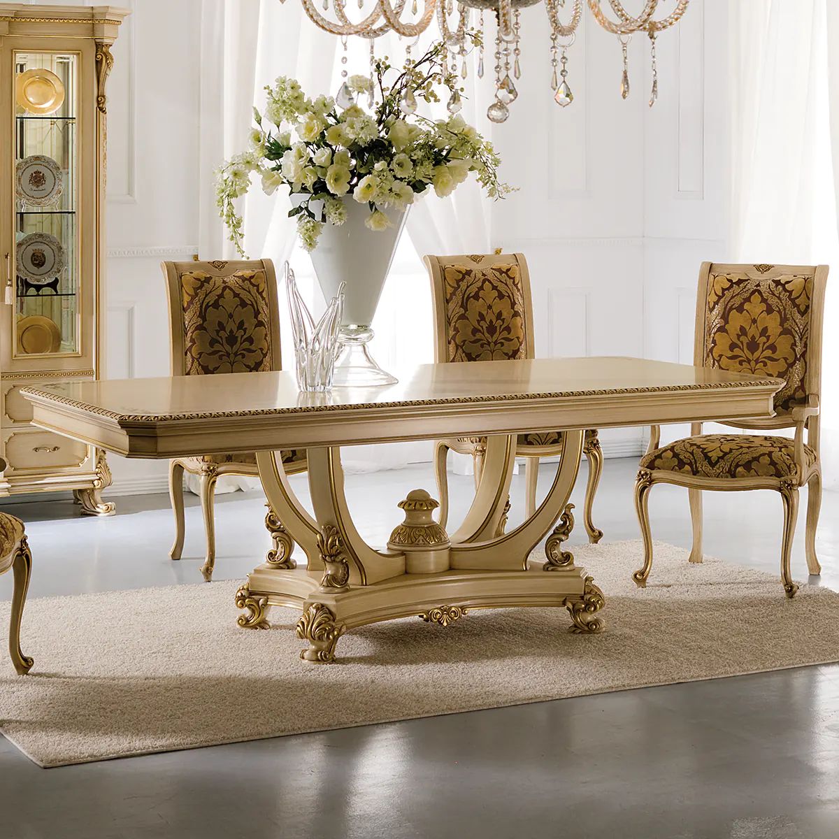 Prestige rect. table with pedestal • MARZORATI by Marzorati