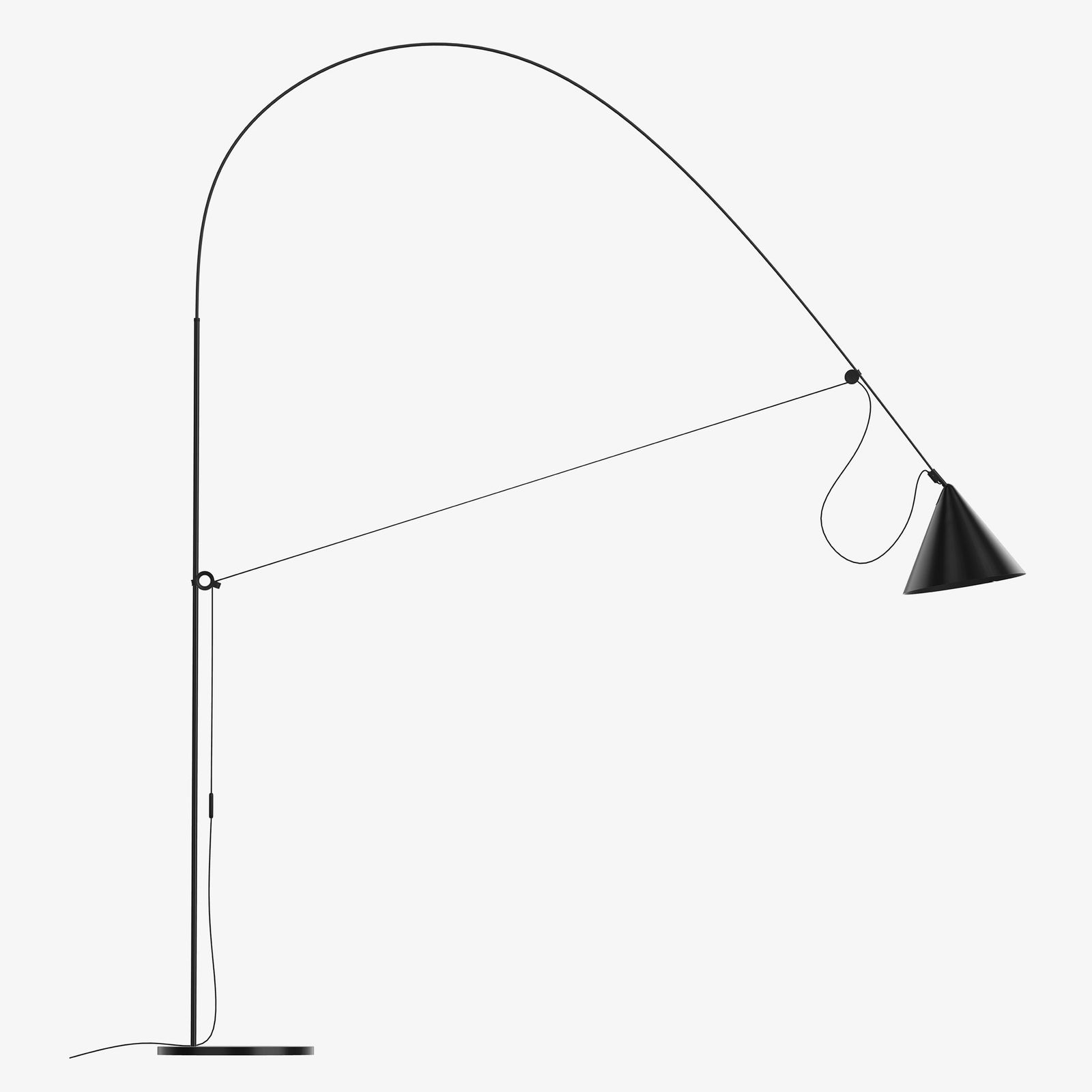 AYNO XL Floor Lamp, black – Stefan Diez by Midgard Licht