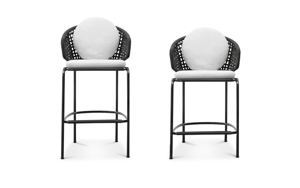 Aston "Cord" Outdoor Stool by Minotti