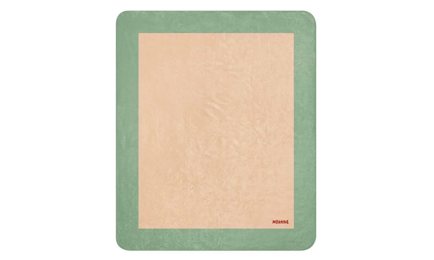 Boreal Blanket Aquamarine/Beige Framed by Moanne