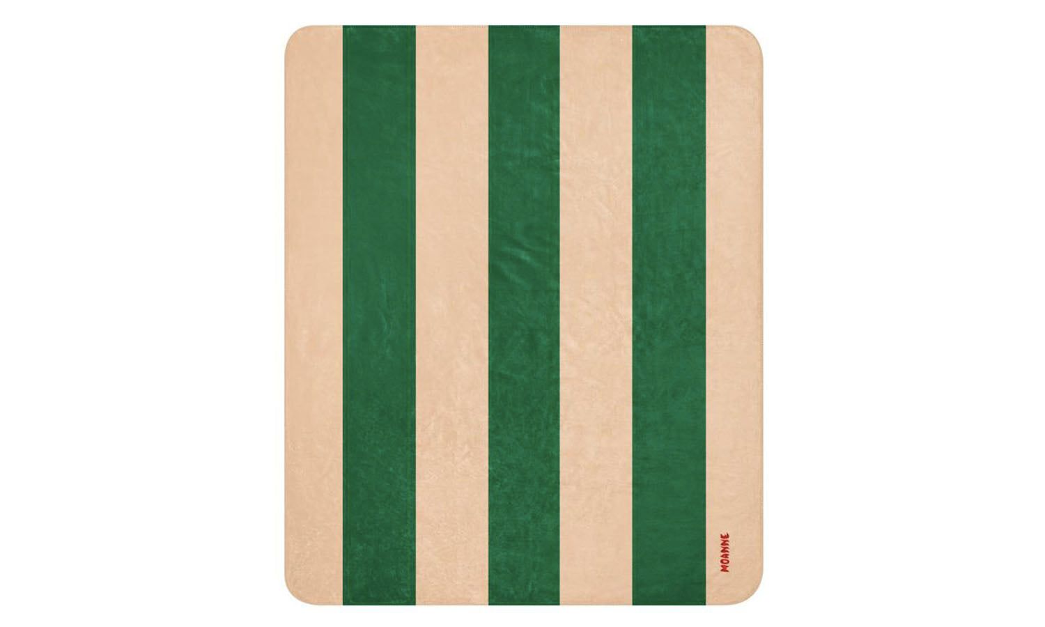 Boreal Blanket Green/Beige Striped by Moanne