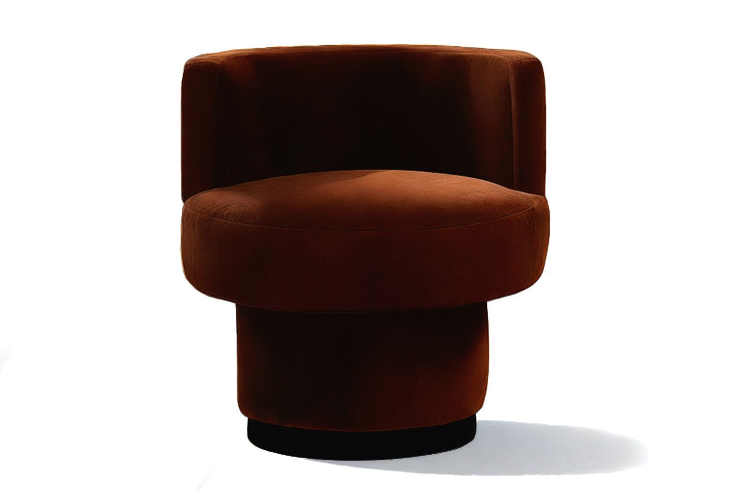 Caos Accent Chair Brown Velvet by Moanne