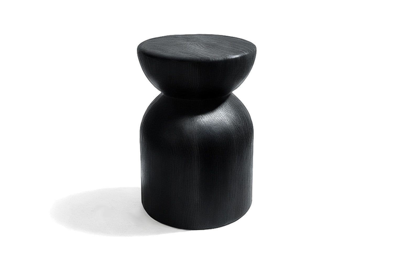 Colisión SideTable/Stool Solid Dark Wenge Wood by Moanne