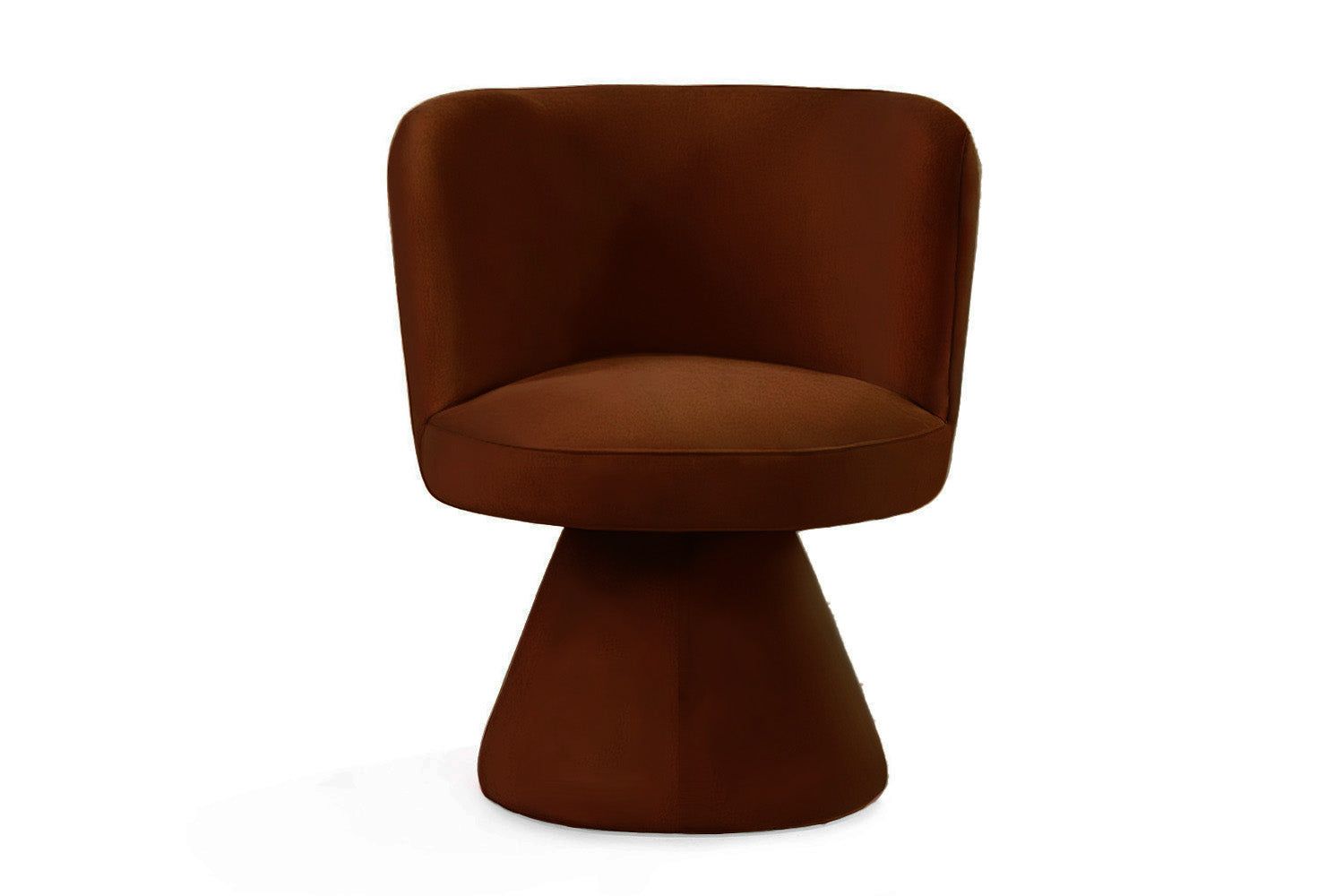 Coraje Dining Chair Brown Velvet by Moanne