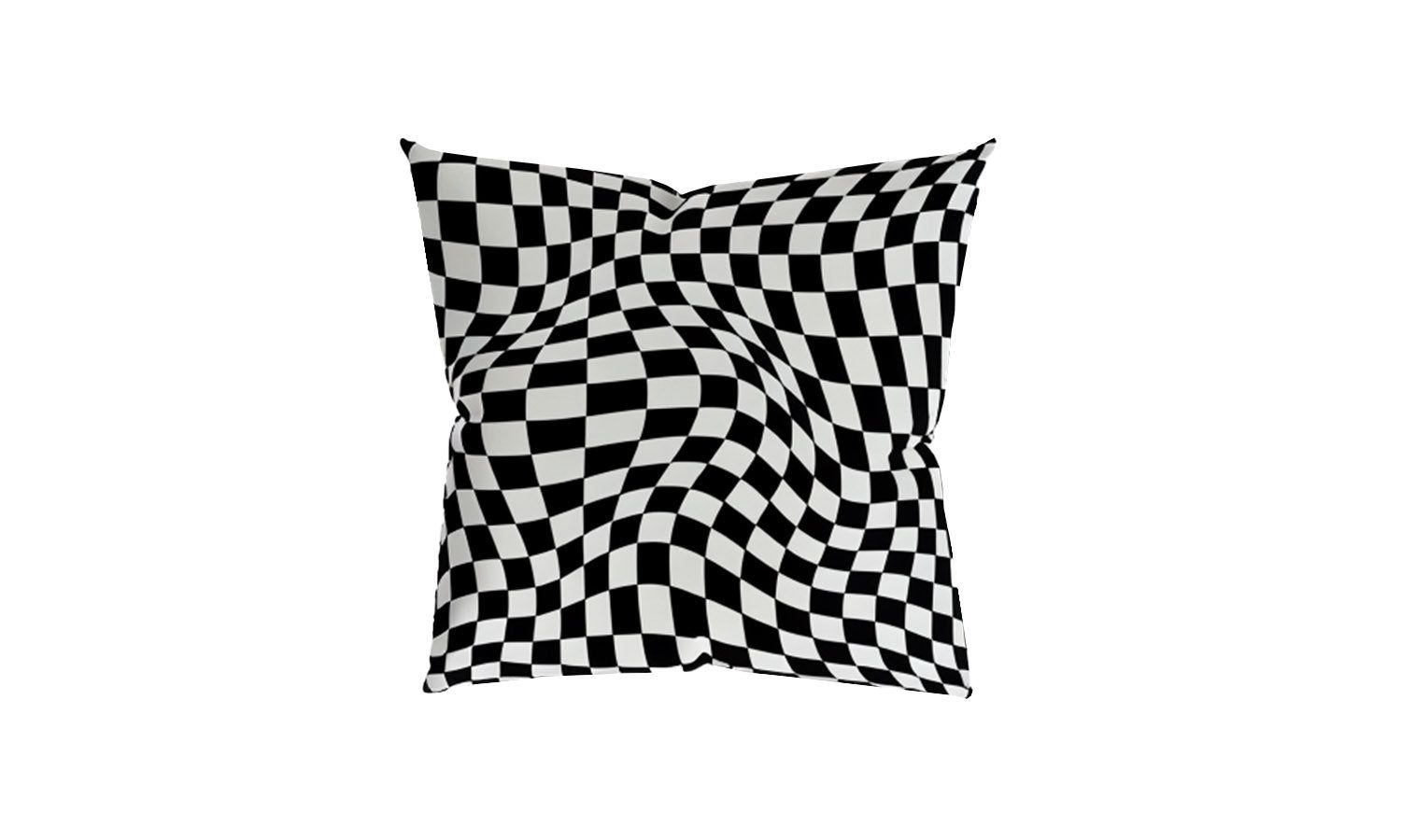 Trama Cushion Black/White Checkered by Moanne