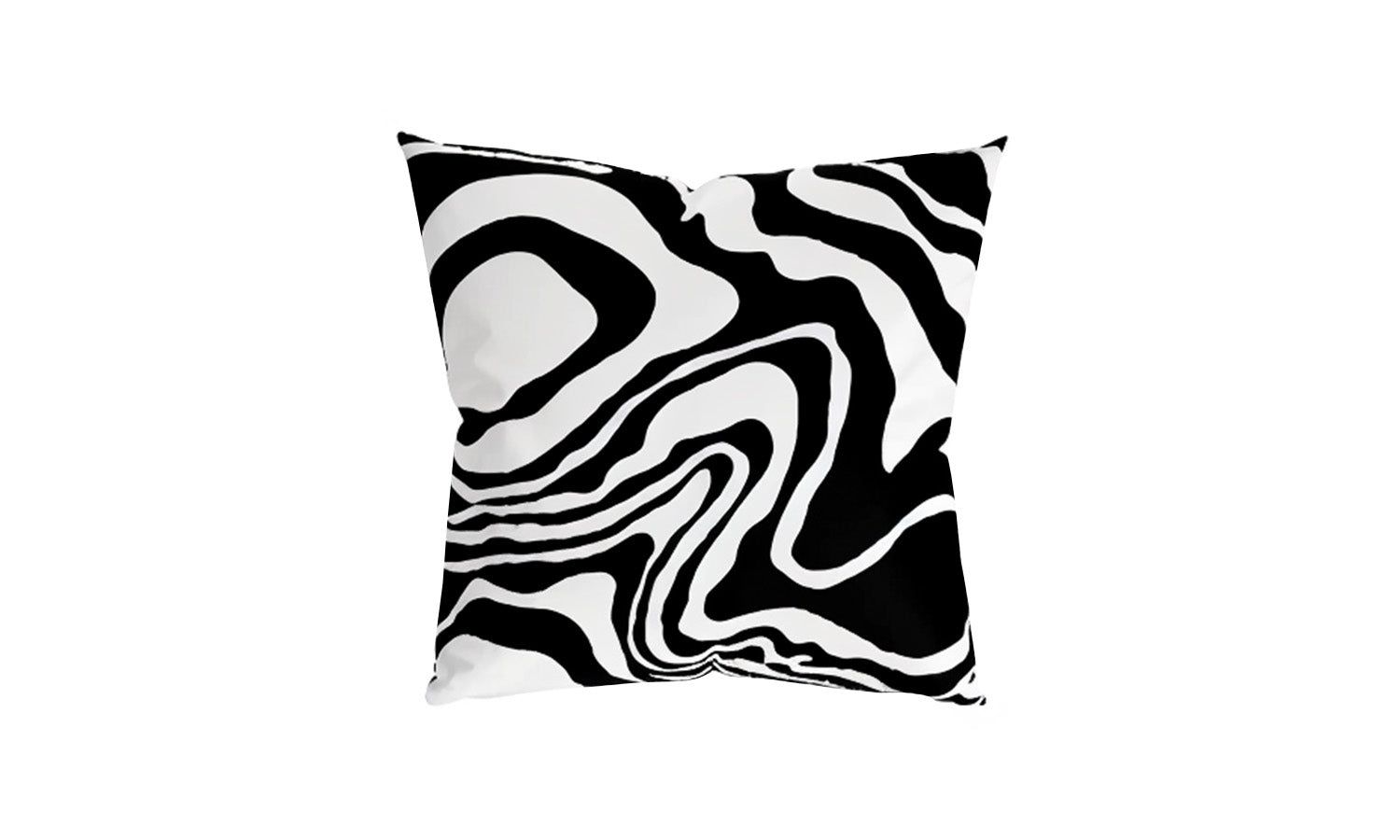 Trama Cushion Black/White Curves by Moanne