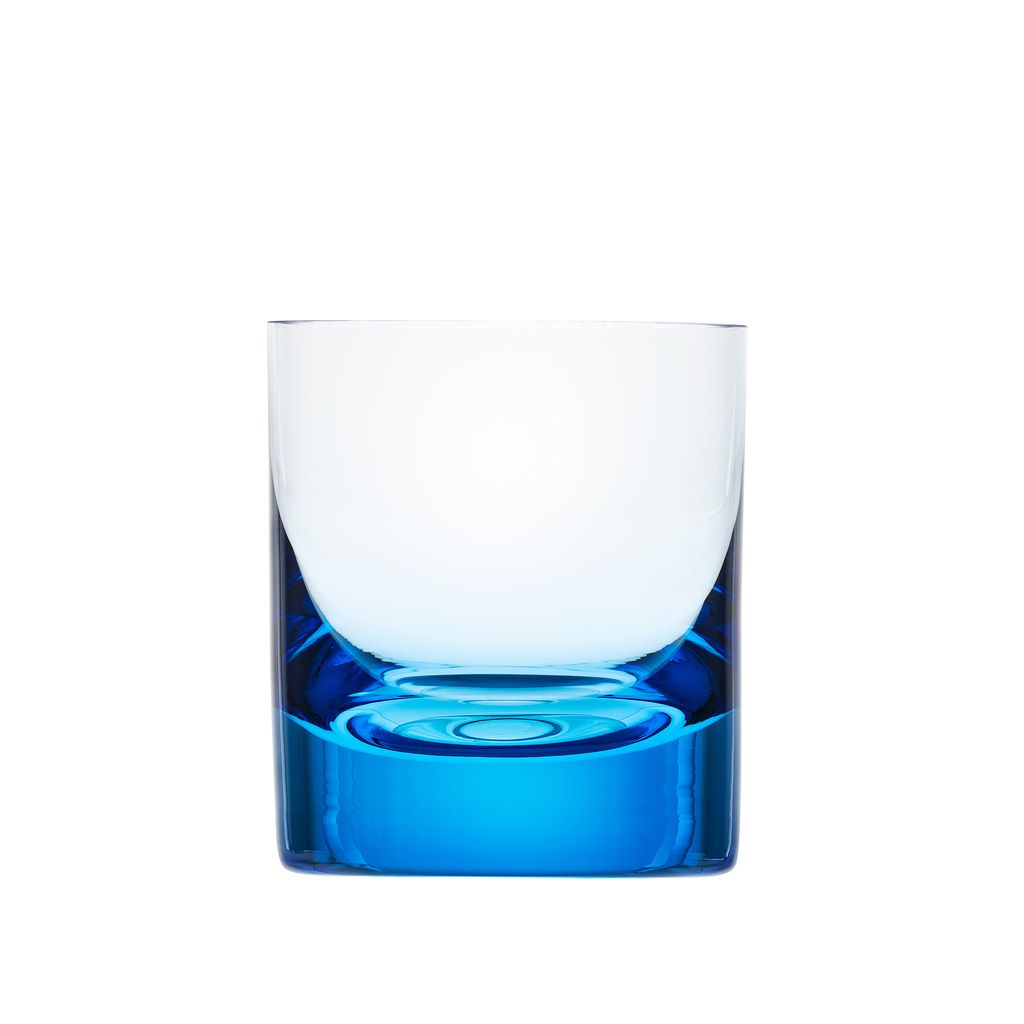 Modrá křišťálová sklenice 370 ml na whisky by Moser