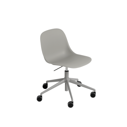 Fiber Side Chair Swivel Base w. Gas Lift and Castors by Muuto