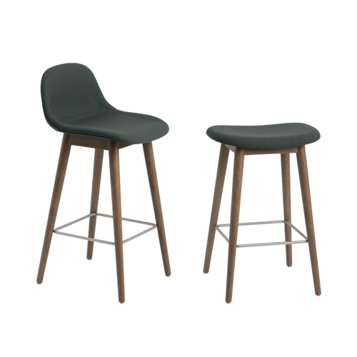 Fiber Counter Stool Wood Base - 65 cm / 25.6" by Muuto