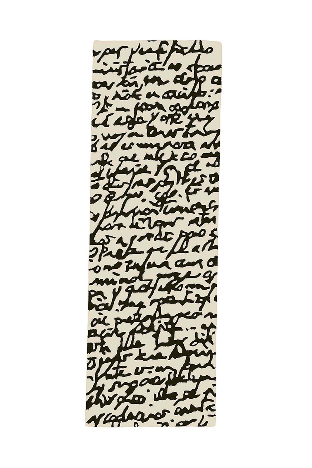 Alfombra Black on White Manuscrit Runner L by nanimarquina