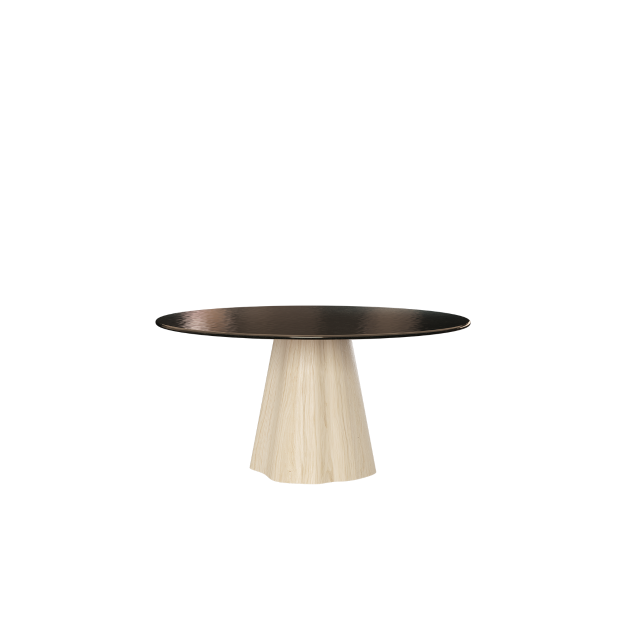 Marilyn Round Dining Table, Oak & Glass — NORD ARIN by Nordarin Prod Com