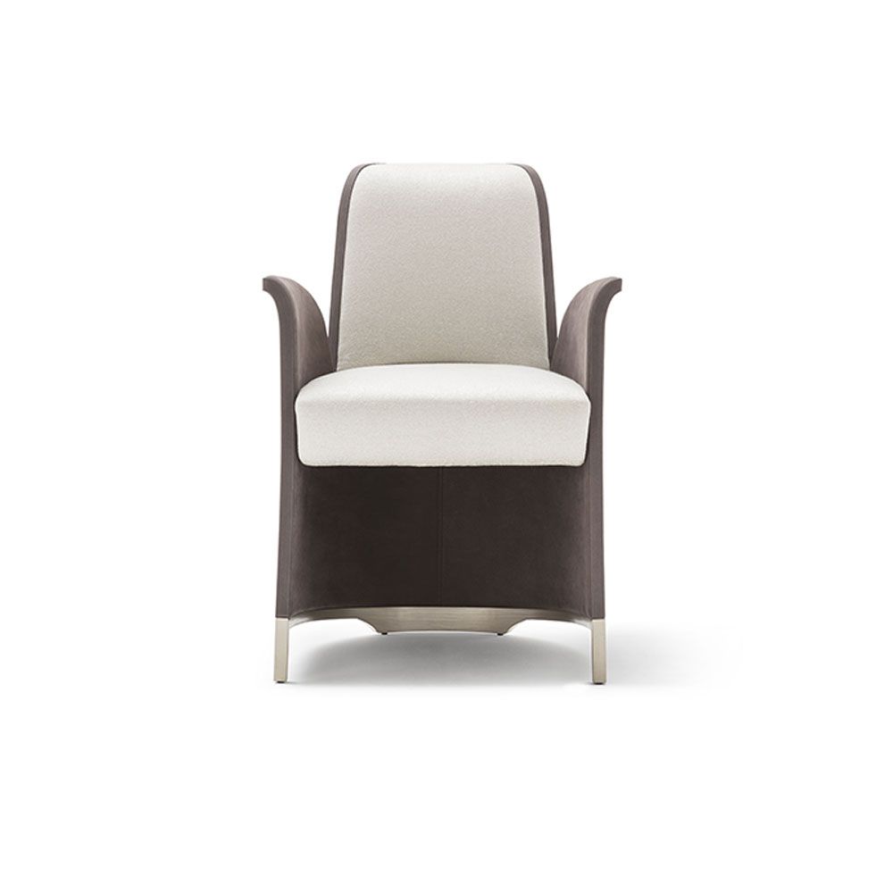 MANHATTAN PM4021 - Leather easy chair with armrests by OAK