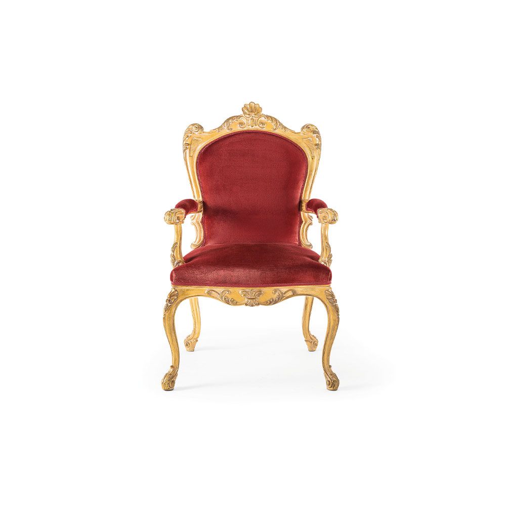 MG1419 - Upholstered fabric chair with armrests by OAK