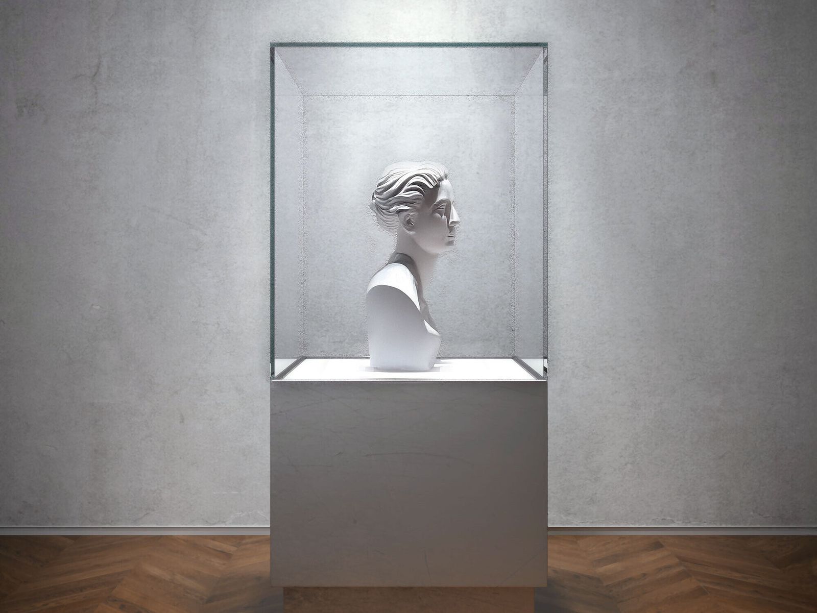 Glass display cases by OKALUX