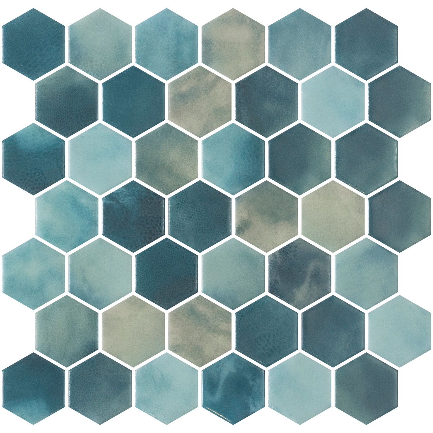 Hex XL Yadel Matte - Mosaico Vítreo de ONIX by ONIX​