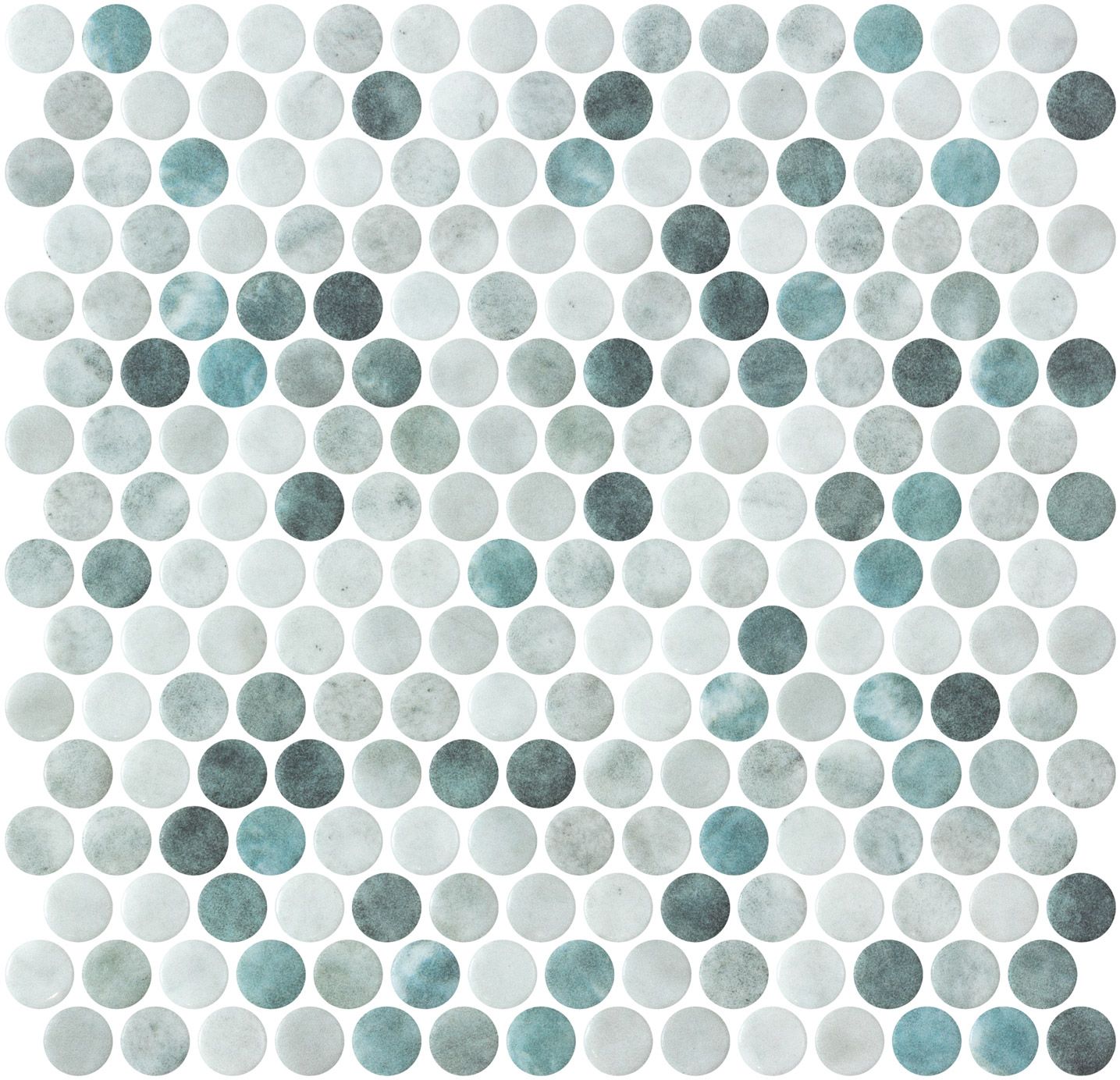 Penny Shabby Green Matte - Glass Mosaic by ONIX. by ONIX​