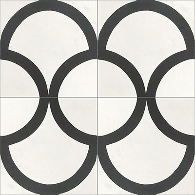Fishscale Black 01 Cement Tile by Original Mission Tile
