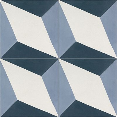 Harlequin Big Navy 01 Cement Tile by Original Mission Tile
